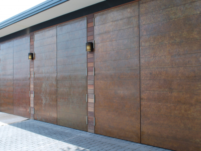 DD-copper-clad-swing-doors-with-individual-panels-to-match-siding